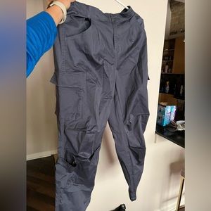 Women’s Wide Leg Cargo Pants NWT Navy Medium Forever 21